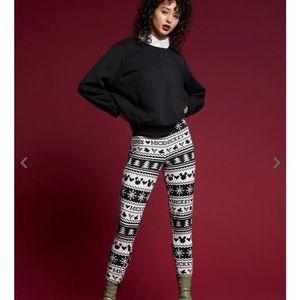 Disney Mickey Mouse Holiday Fair Isle Leggings